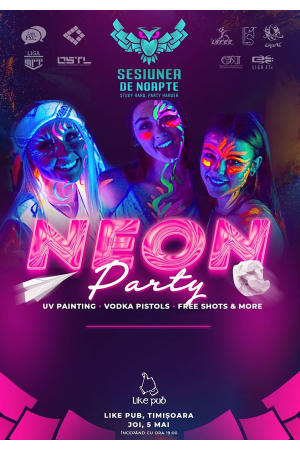 Neon party afis